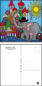 Pohlednice-Chudák slon ve městě.png